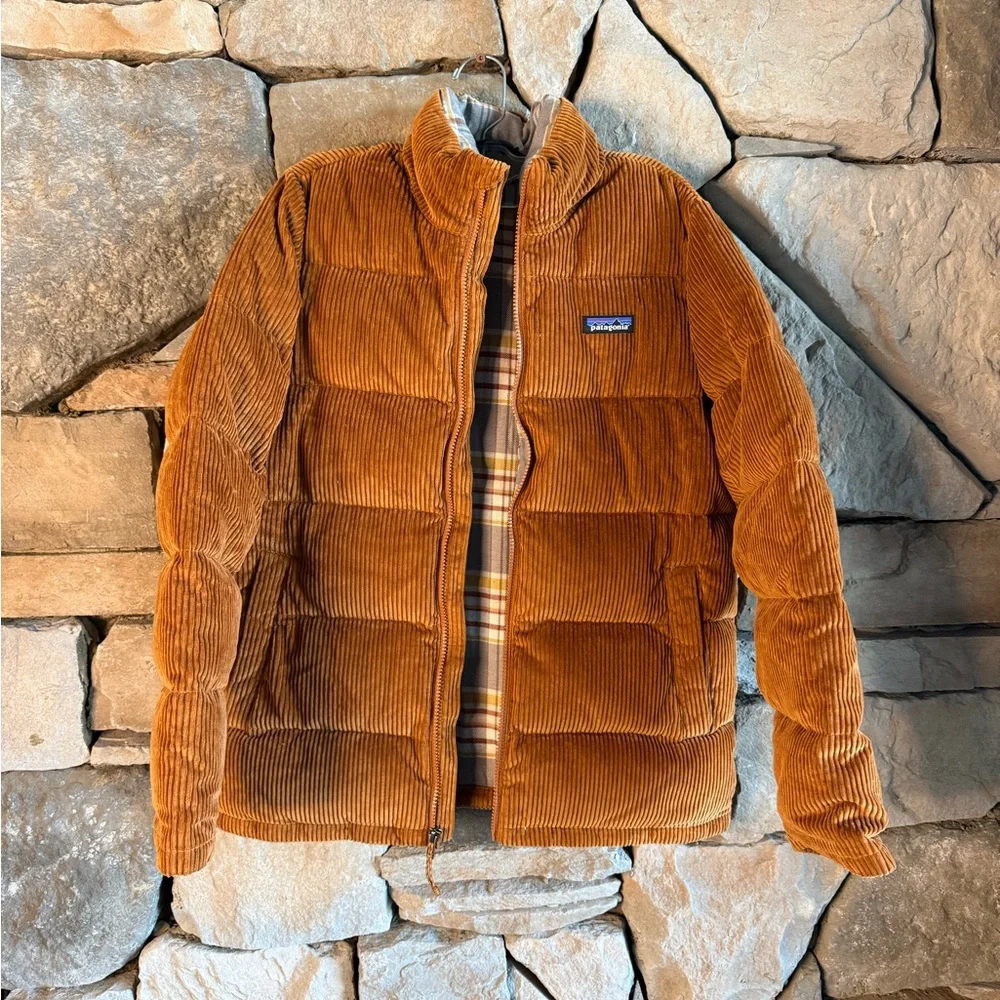 New🌟 Patagonia Womens Fjord Cord Corduroy S Down Puffer Coat Jacket - Picture 3 of 5